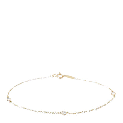 Tiffany 18K Yellow Gold Diamond .15ctw Elsa Peretti Diamonds by the Yard Station Bracelet 1 of 4