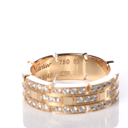 Cartier 18K Yellow Gold Diamond 6mm Tank Francaise Ring 52 6 5 of 6