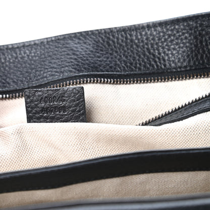 Gucci Calfskin Large GG Marmont Shoulder Bag Black 9 of 10