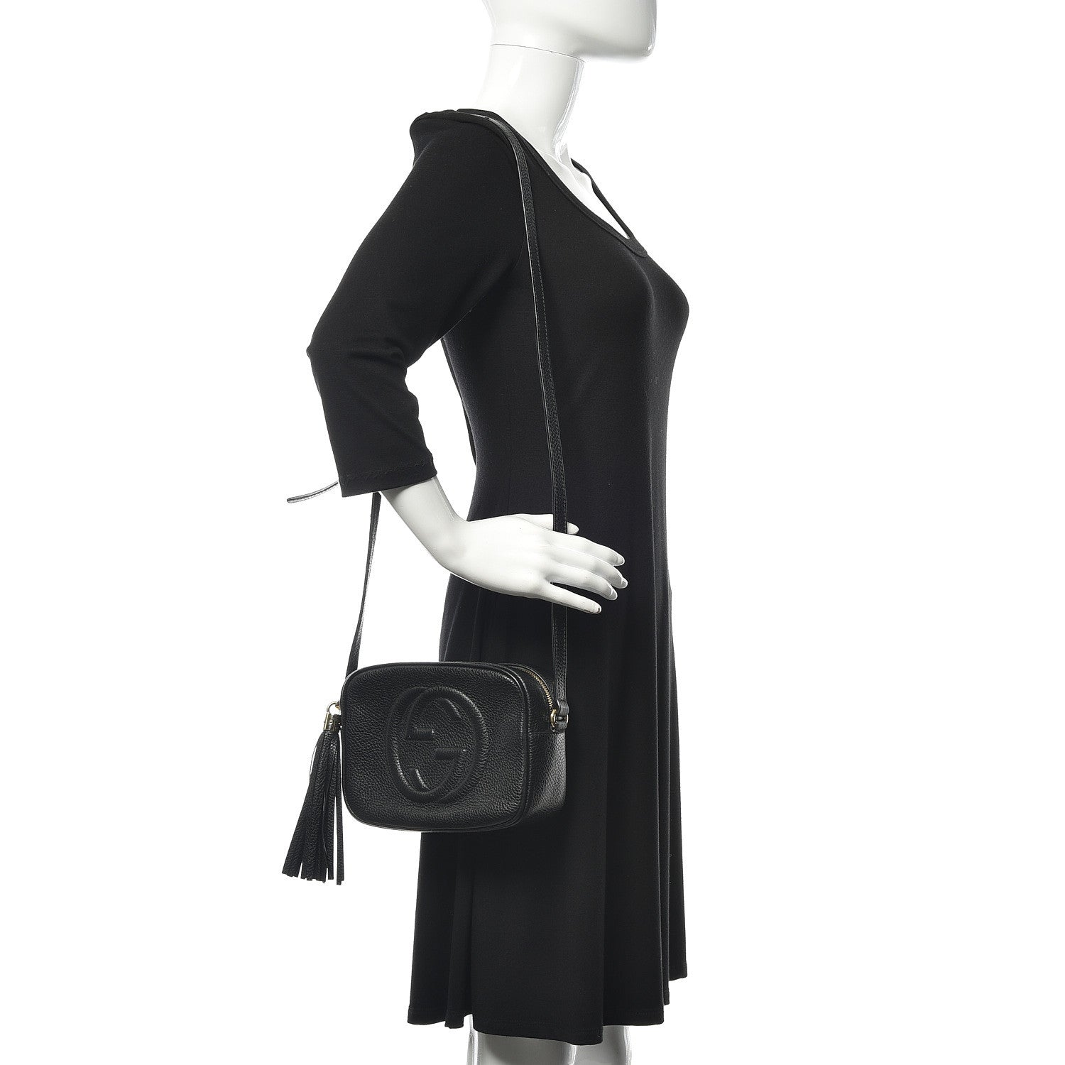 Gucci Pebbled Calfskin Small Soho Disco Bag Black 2 of 12