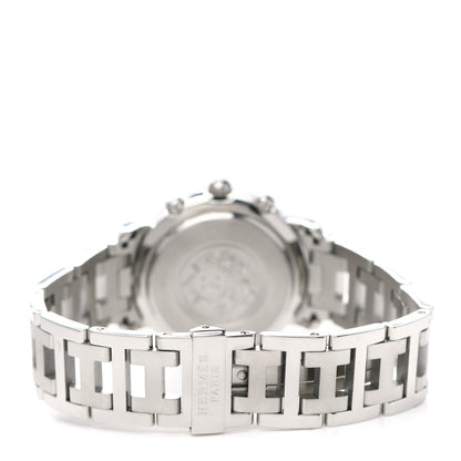Hermes Stainless Steel 31mm Clipper Chronograph Quartz Watch 6 of 8