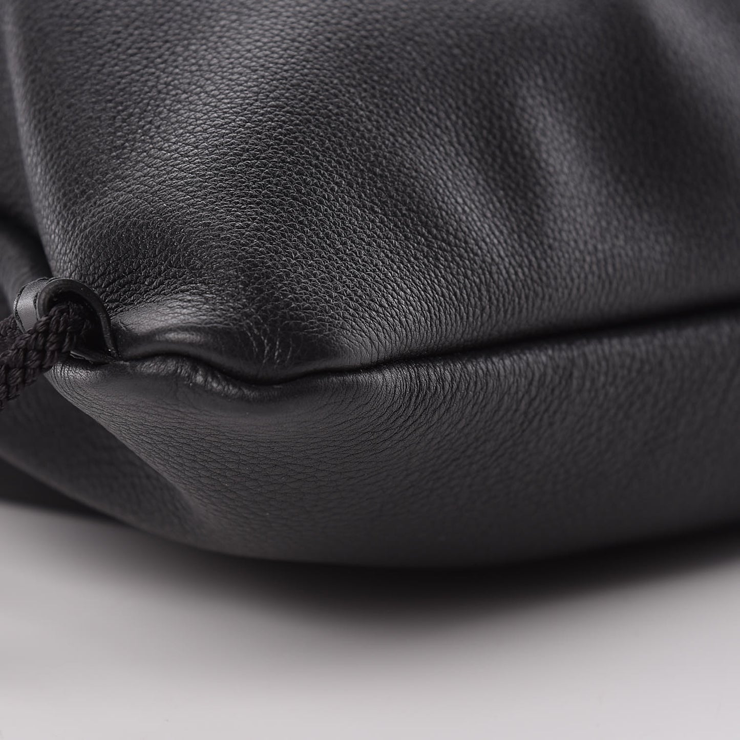Calfskin Coco Capitan Logo Drawstring Backpack Black