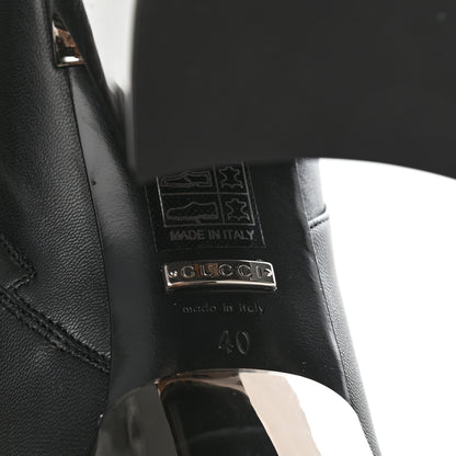 Gucci Malaga Kid Chrome Ankle Boots 40 Black 8 of 9