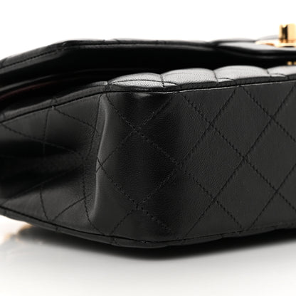 Chanel Lambskin Quilted Medium Double Flap Black 9 of 14