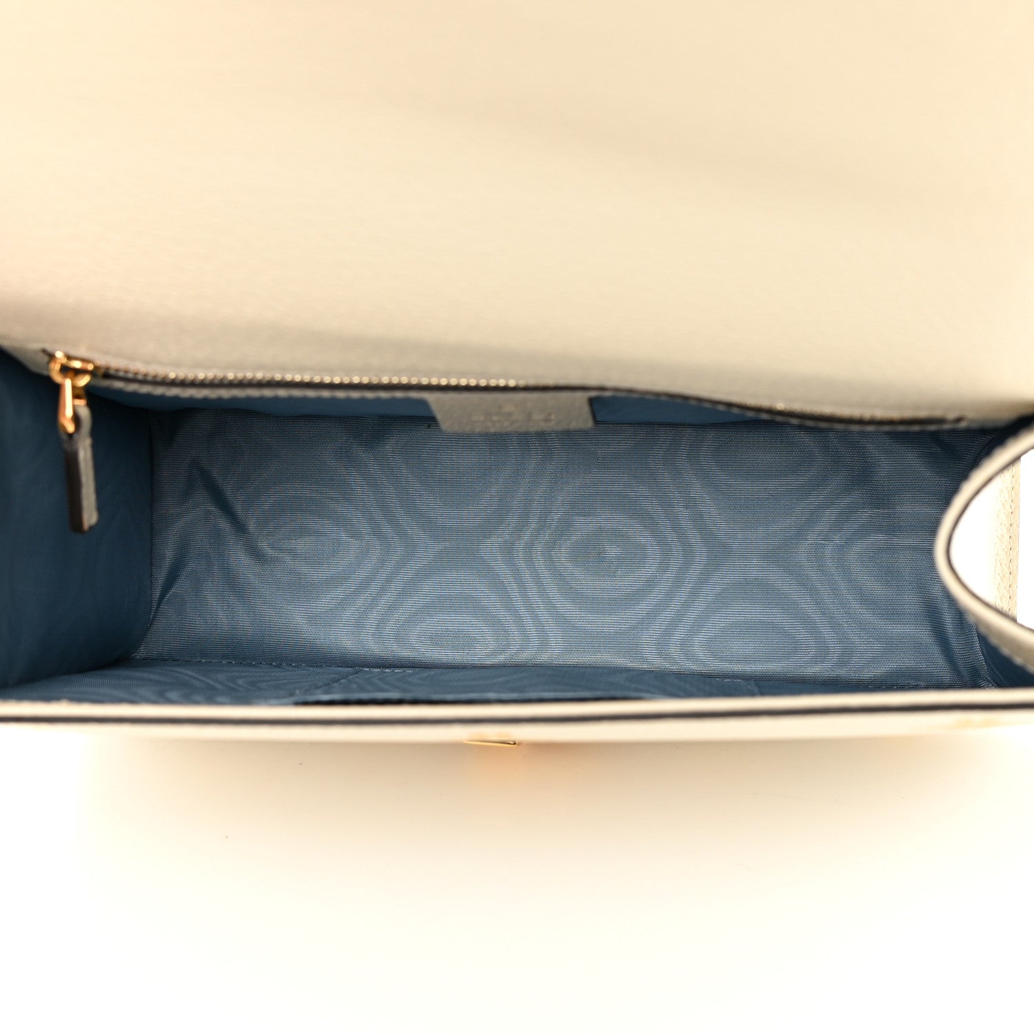 Gucci Textured Calfskin Bee Star Print Small Sylvie Shoulder Bag Mystic White 5 of 17