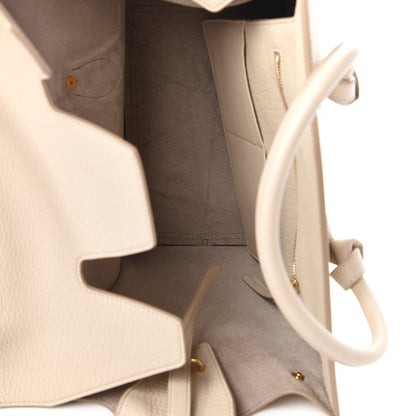 Celine Crisped Calfskin Mini Tie Knot Tote Chalk 5 of 9