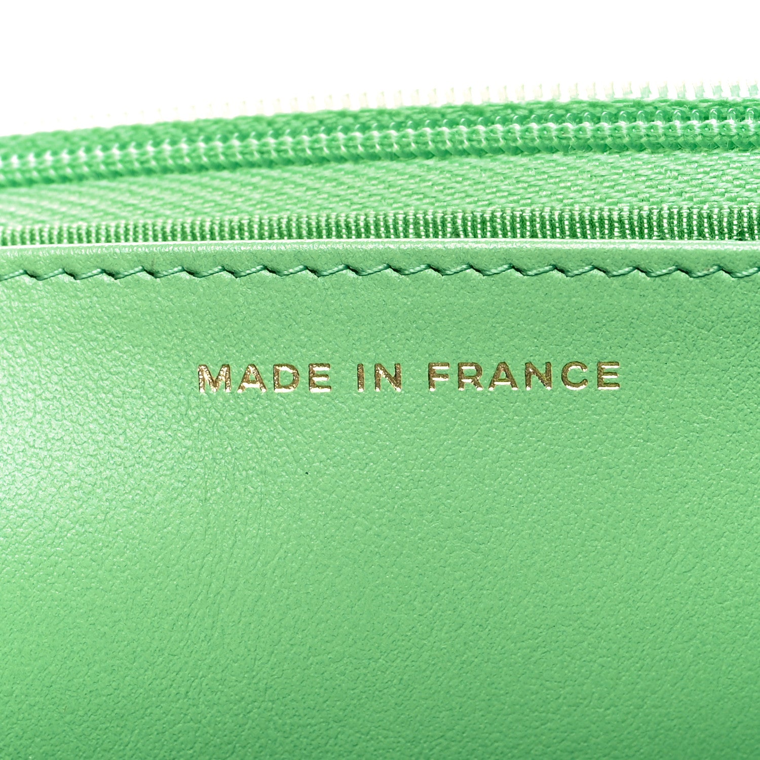 Chanel Caviar Quilted Wallet on Chain WOC Light Green 7 of 12