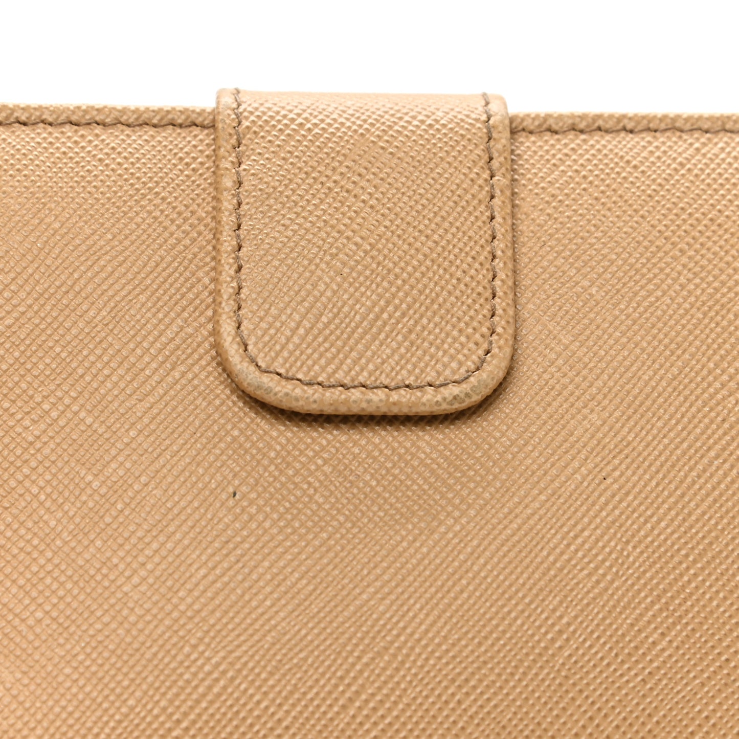 Saffiano Metal Compact Wallet Noisette