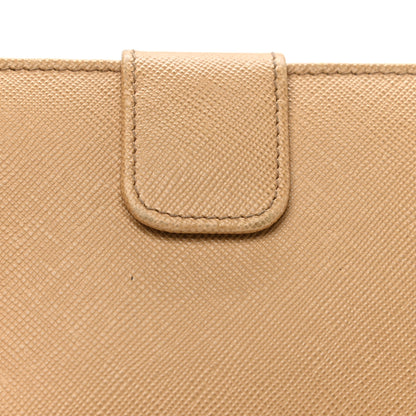 Prada Saffiano Metal Compact Wallet Noisette 9 of 15