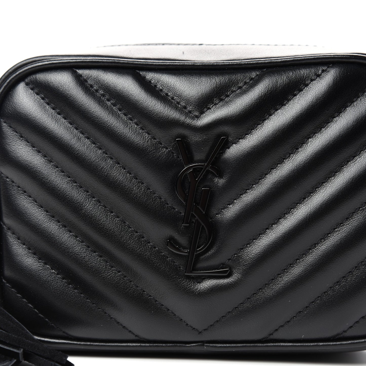 Calfskin Matelasse Monogram Lou Belt Bag Black