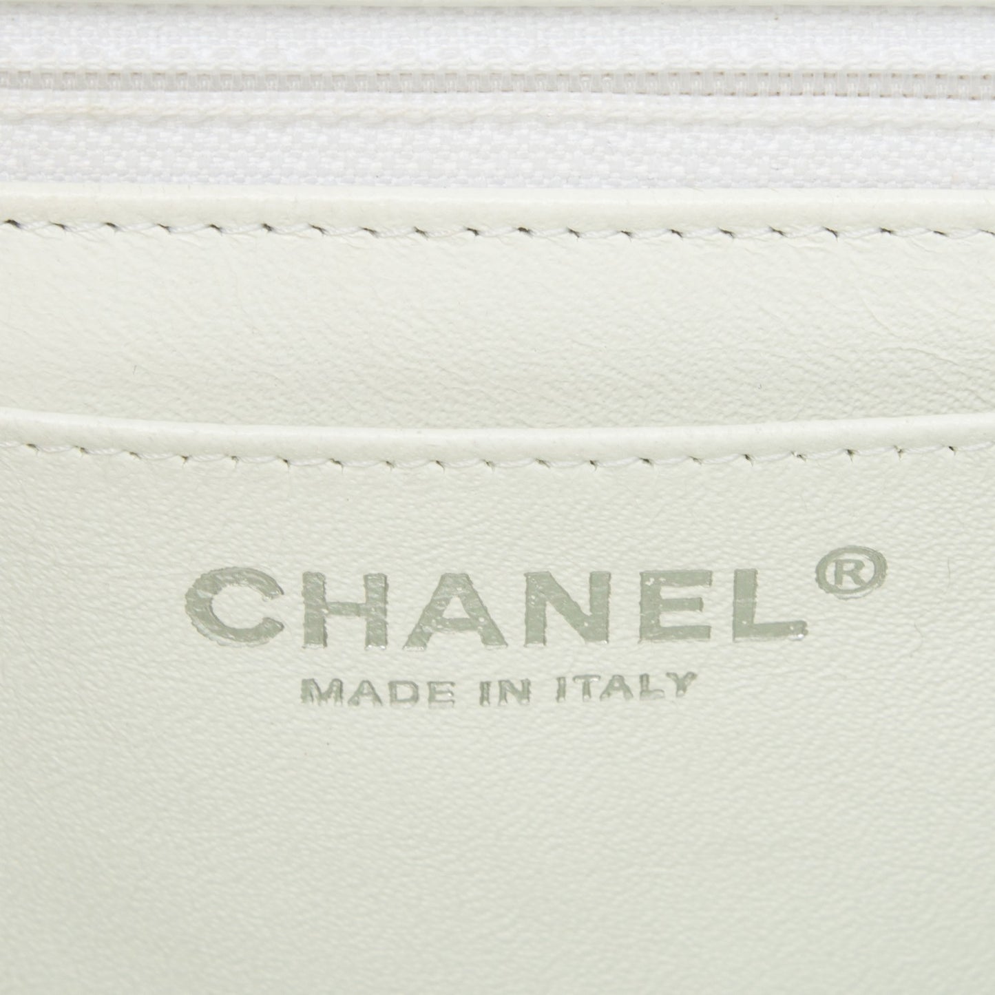 Caviar Jumbo Single Flap White