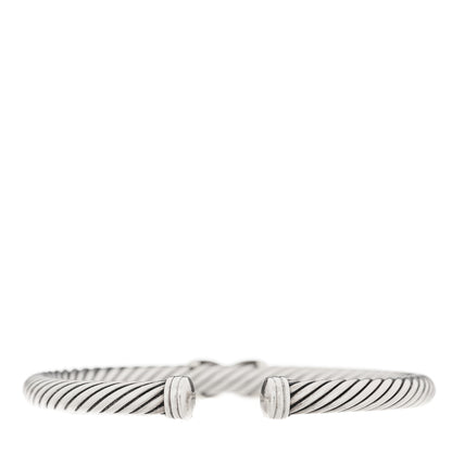 David Yurman Sterling Silver 14K Yellow Gold 4mm X Station Cable Bracelet 3 of 6