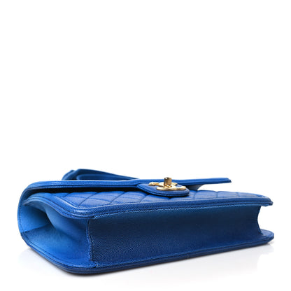 Chanel Caviar Quilted Medium Sunset On The Sea Flap Blue 4 of 10