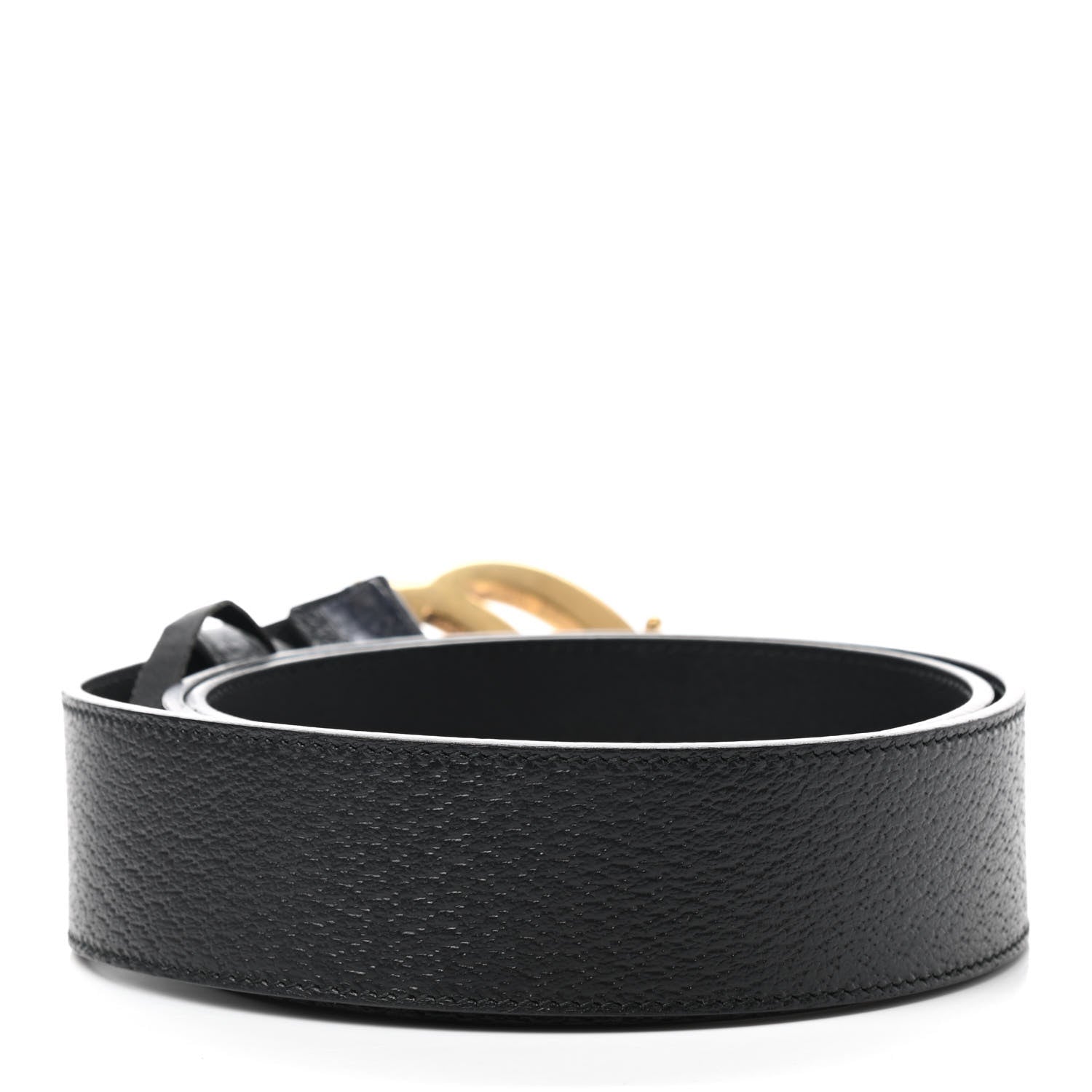Gucci Textured Calfskin Double G 40mm Belt 90 36 Black 2 of 6