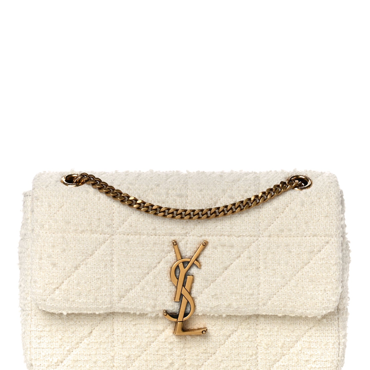 Boucle Tweed Monogram Medium Jamie White