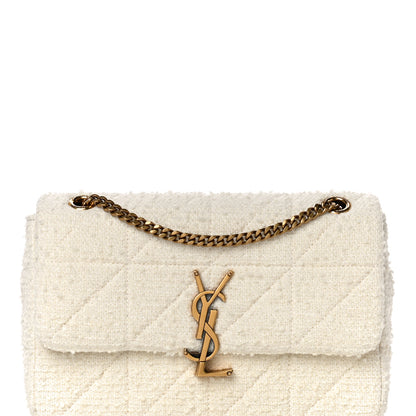 Saint Laurent Boucle Tweed Monogram Medium Jamie White 6 of 11