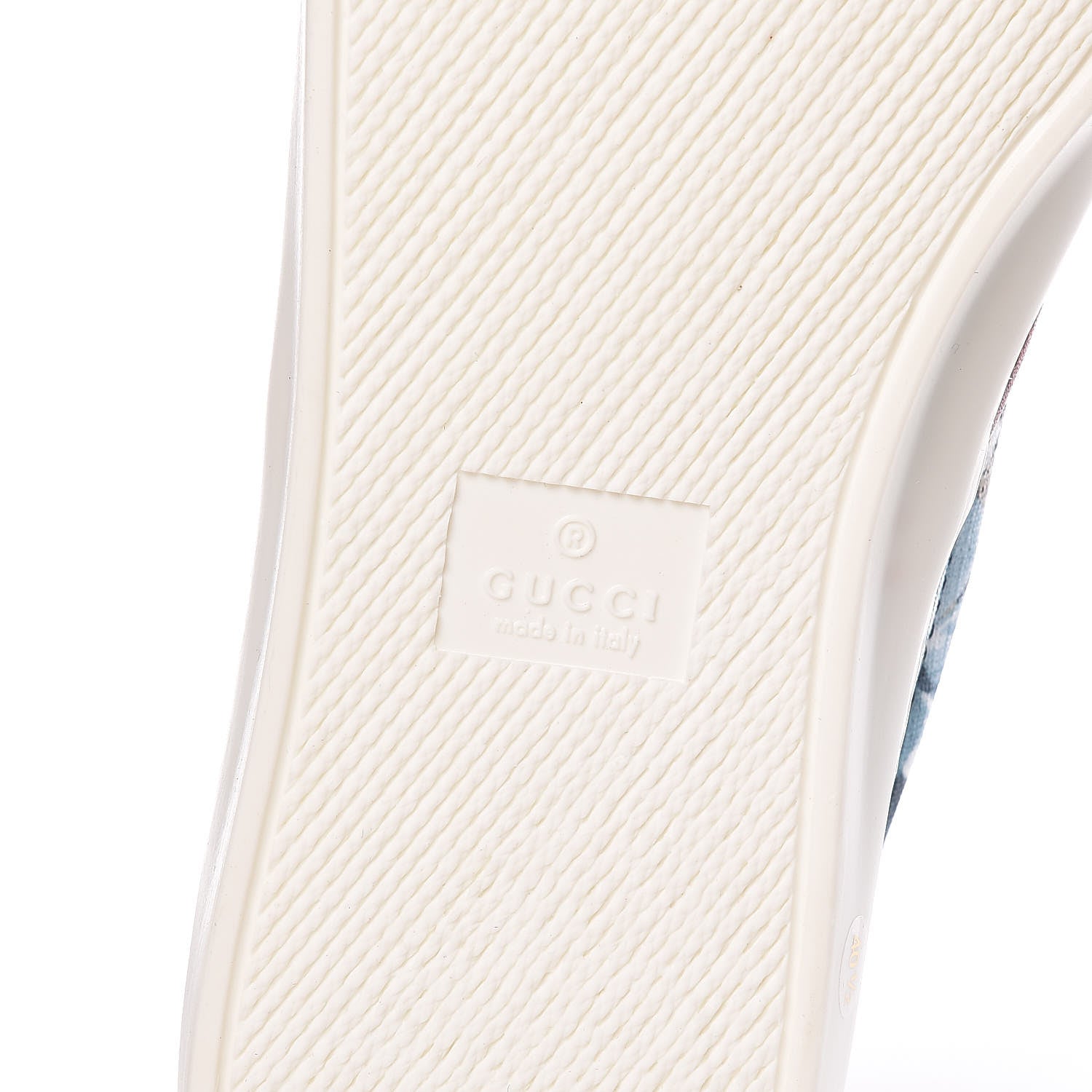 Gucci GG Supreme Monogram Blooms Womens Slip On Sneakers 40.5 Beige Blue Navy Red 6 of 10