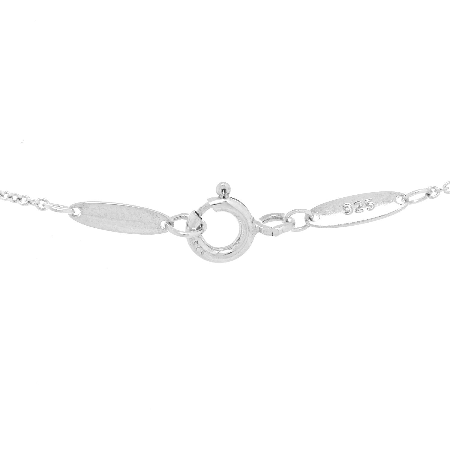 Tiffany Sterling Silver 11mm Elsa Peretti Bean Pendant Necklace 3 of 4