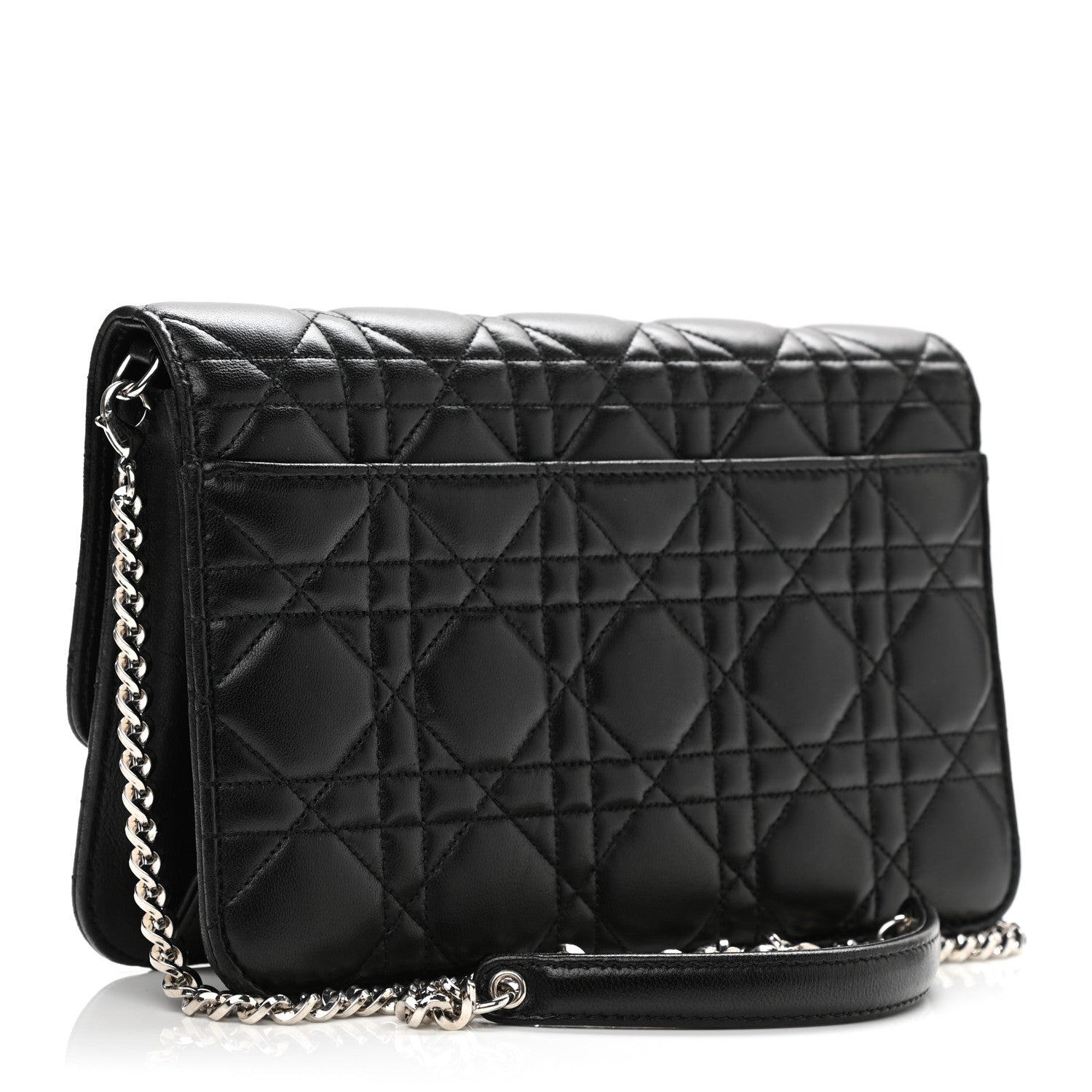 Christian Dior Lambskin Cannage Miss Dior Promenade Pouch Black 3 of 11