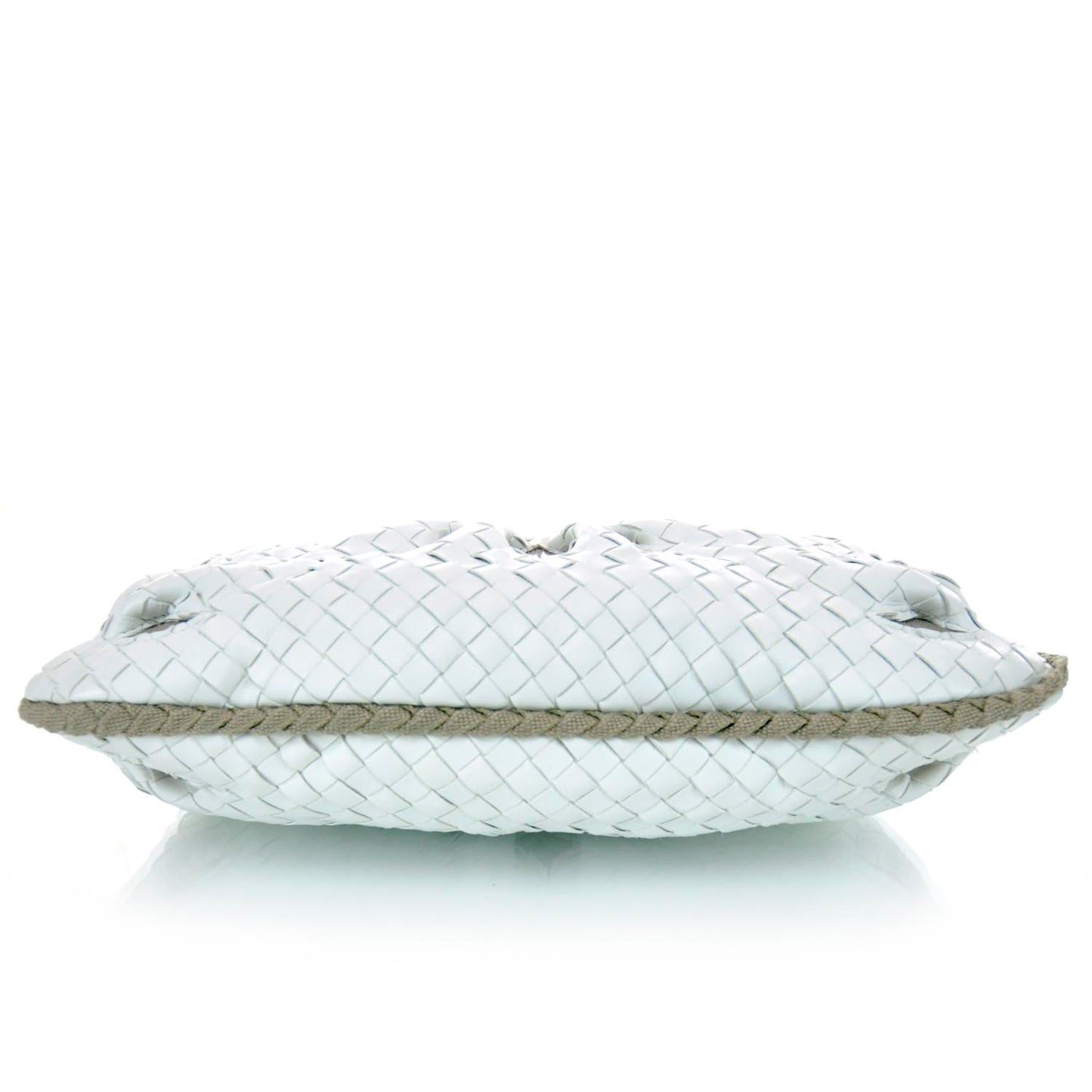 Nappa Intrecciato Flower Medium Veneta Hobo White