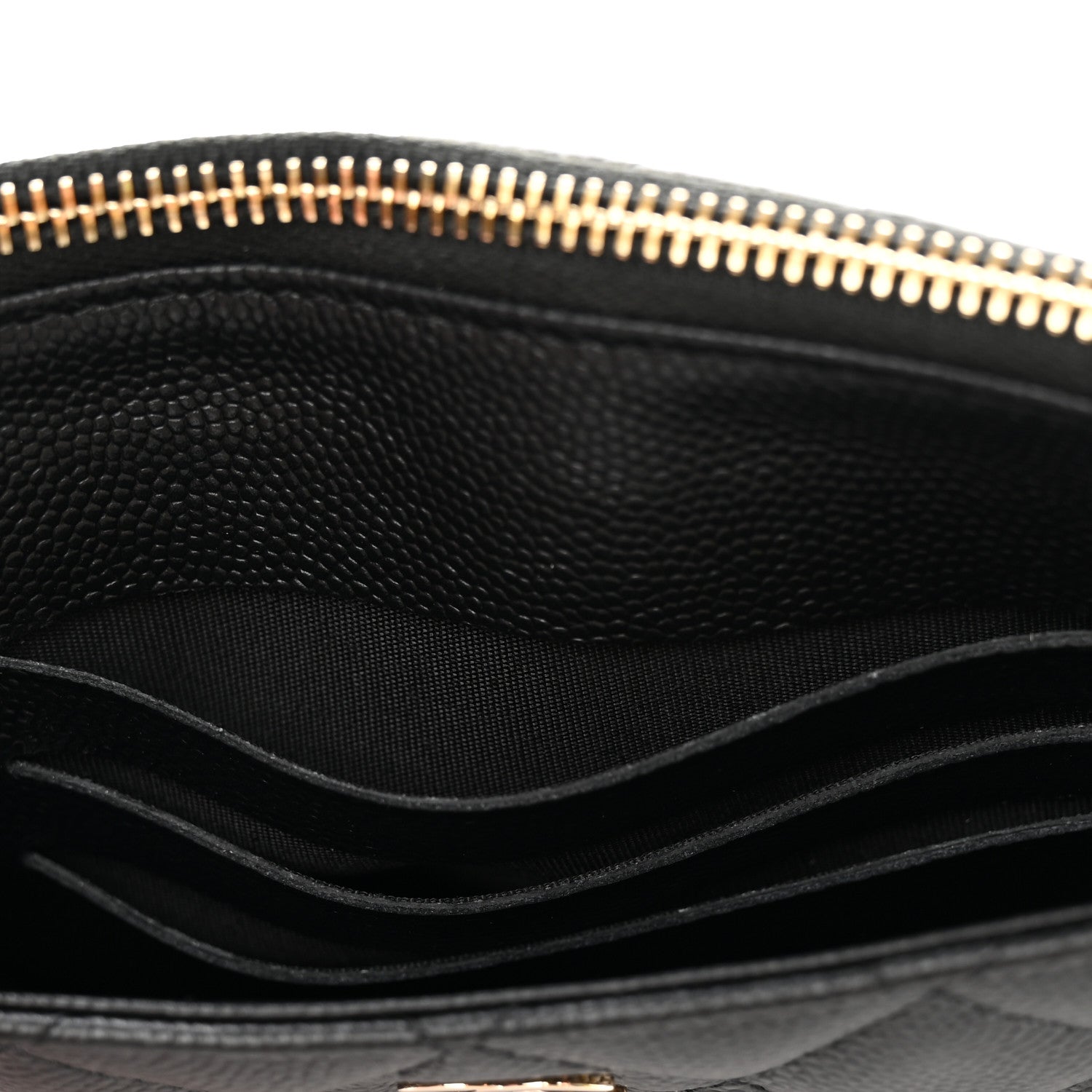 Chanel Caviar Quilted Classic Zip Pouch Black 9 of 10