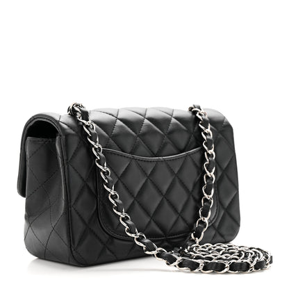 Chanel Lambskin Quilted Mini Rectangular Flap Black 3 of 16