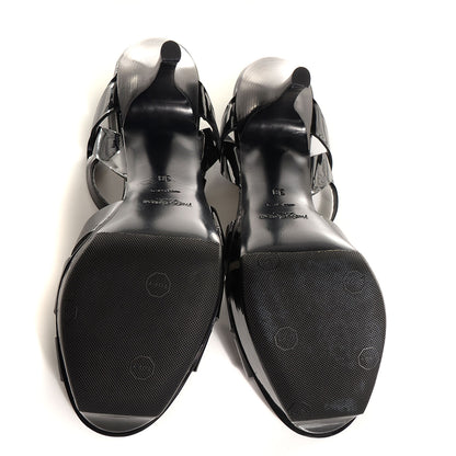 Saint Laurent Patent Tribute 75 Platform Sandals Black 38 5 of 8