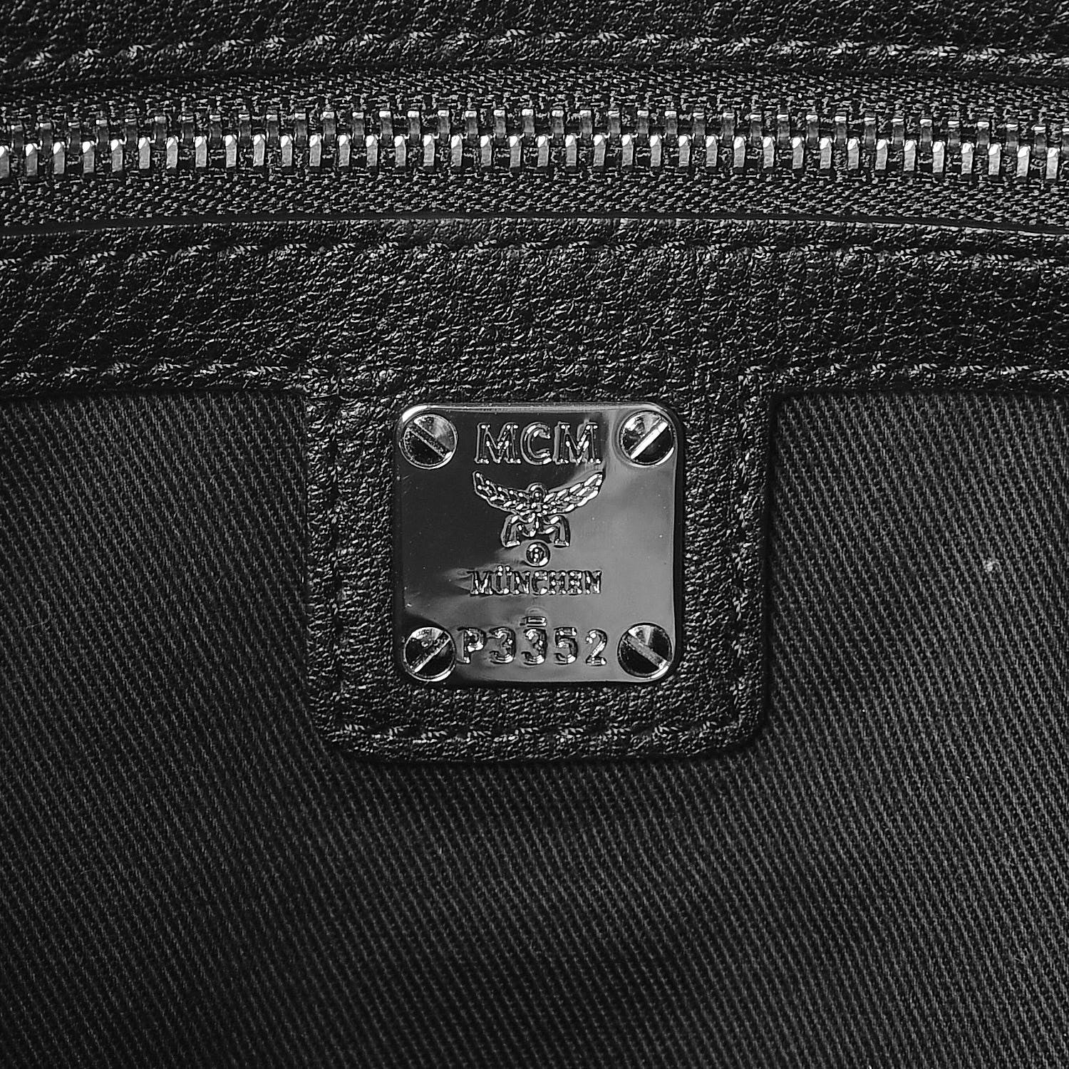 MCM Grained Calfskin Large Klara Hobo Black 8 of 8