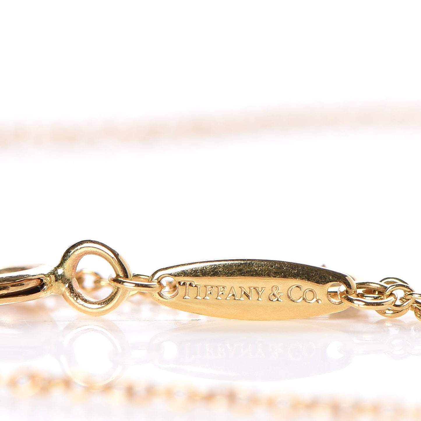 18K Yellow Gold Diamond .08ct Elsa Peretti Diamonds by the Yard Pendant Necklace