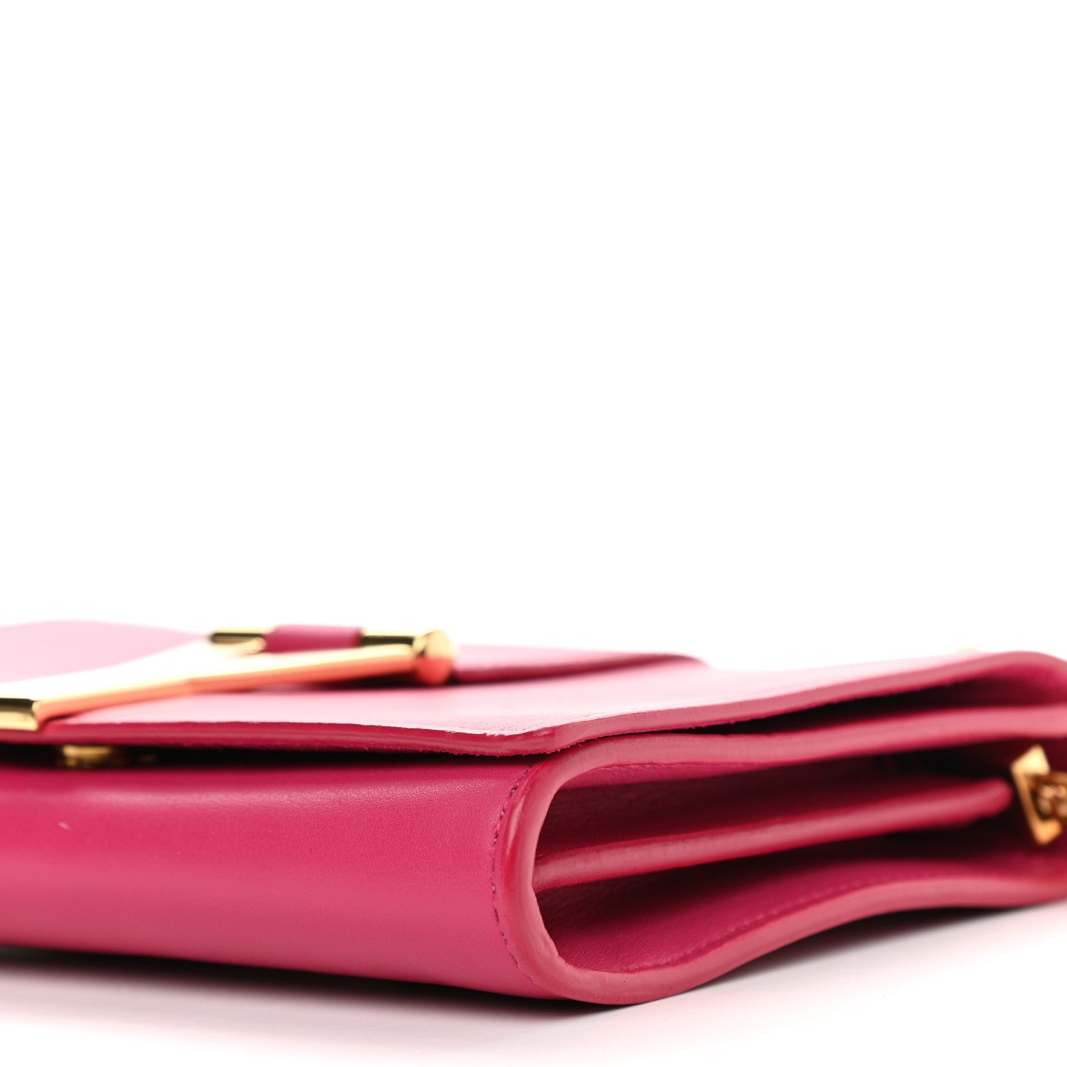 Saint Laurent Calfskin Mini Y Ligne Crossbody Pochette Bag Fuchsia 8 of 8