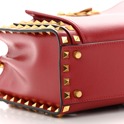 Valentino Garavani Vitello Small Rockstud Alcove Top-Handle Bag Rosso Valentino 9 of 12