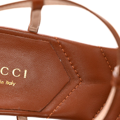 Gucci Nappa Matelasse T-Strap 40mm Sandals 38 Brown Papaya 9 of 10