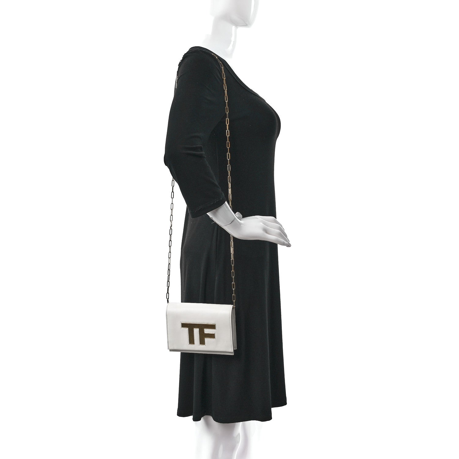 Tom Ford Calfskin Icon Disco Bag White 2 of 15