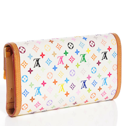 Louis Vuitton Monogram Multicolor Porte Tresor International Wallet White 3 of 9