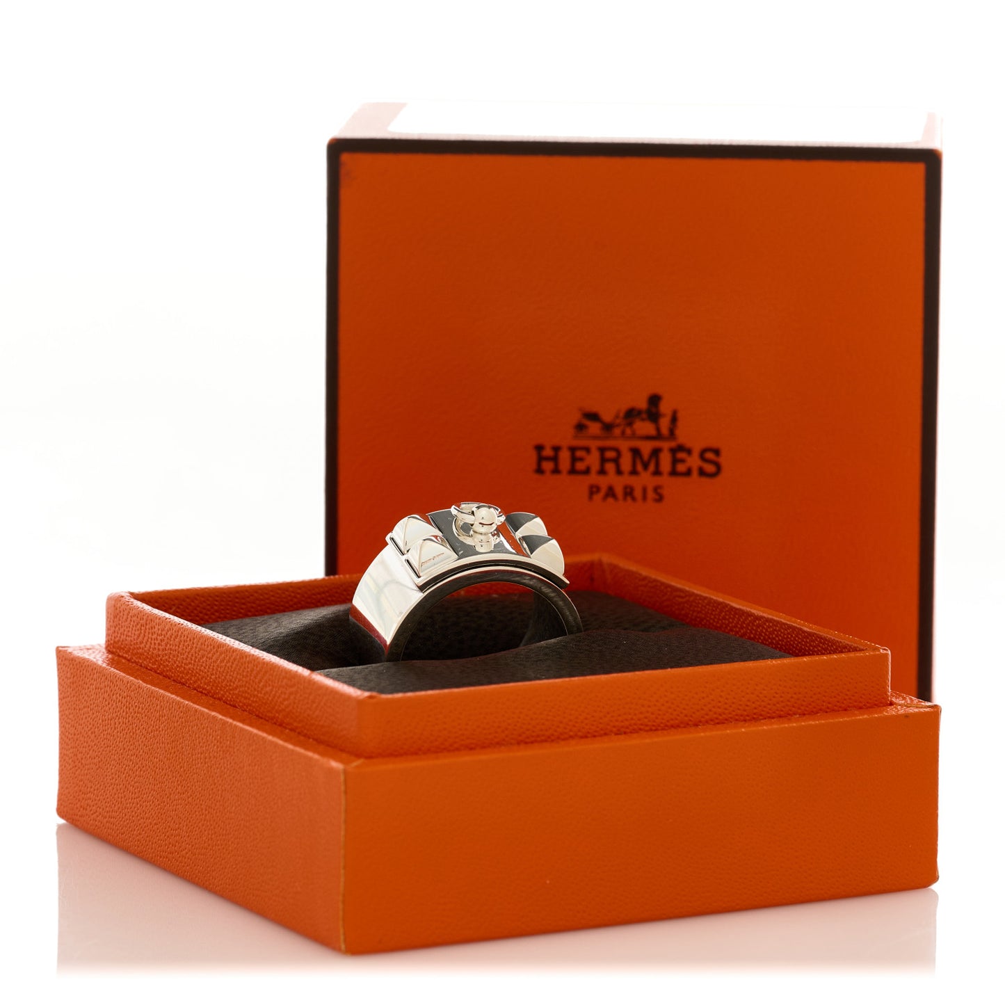 Sterling Silver Collier De Chien CDC Ring 54 7