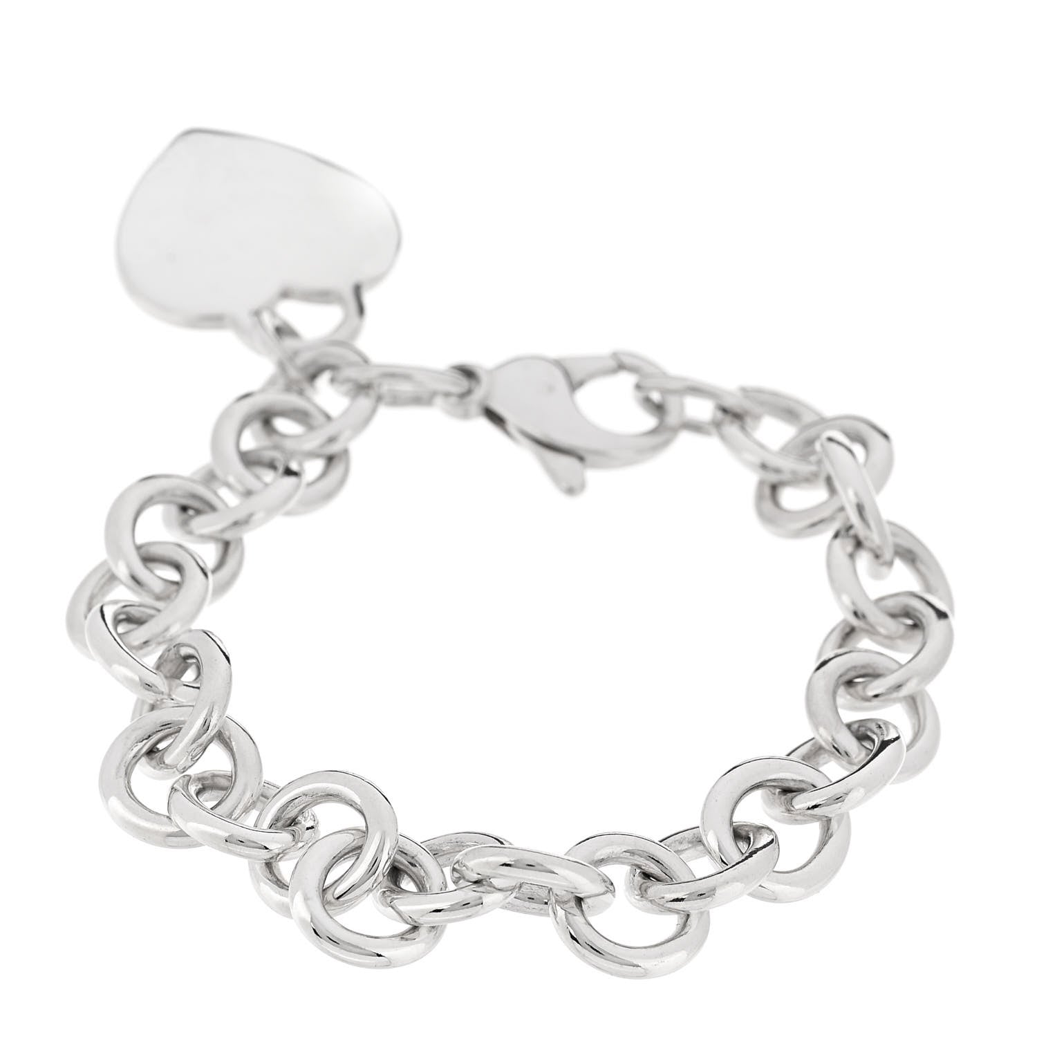 Tiffany Sterling Silver Heart Tag Charm Bracelet 2 of 4