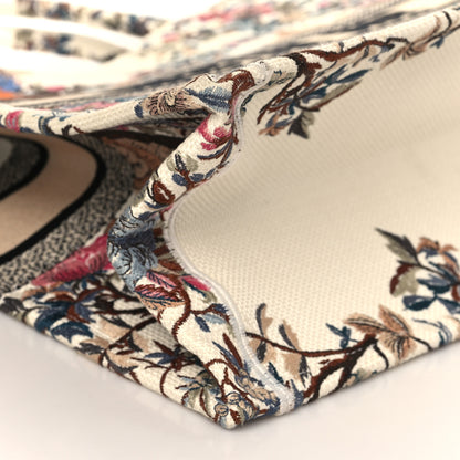 Christian Dior Canvas Embroidered Large Jardin D'Hiver Book Tote Latte Multicolor 6 of 7