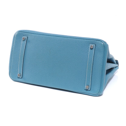 Hermes Togo Birkin 35 Blue Jean 4 of 11