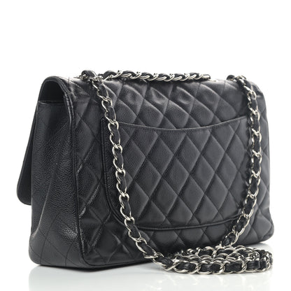 Chanel Caviar Quilted Jumbo Single Flap Black 2 of 6