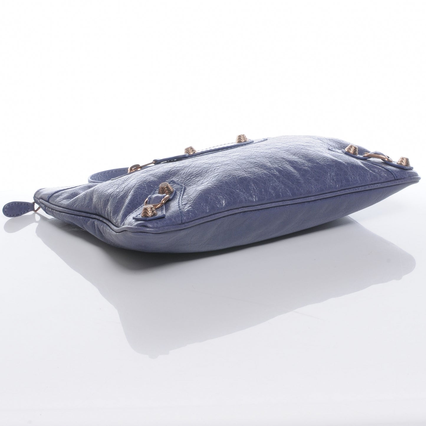 Agneau Giant Rose Gold Hardware 12 Flat Handle Clutch Jacynthe