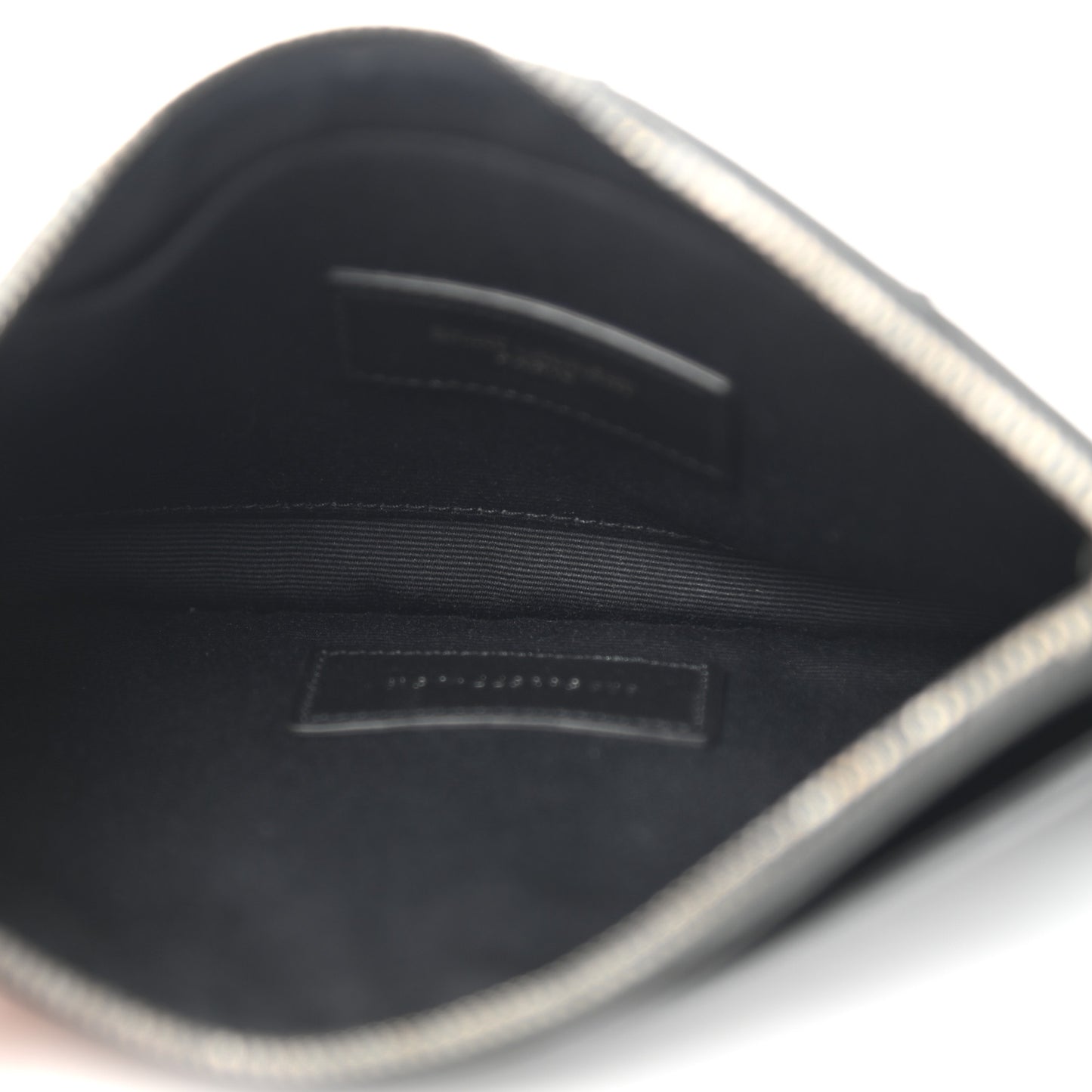 Crinkled Calfskin Matelasse Monogram Niki Bill Pouch Black
