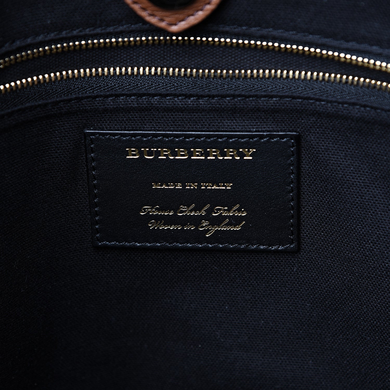 Burberry Grainy Calfskin House Check Large Banner Tote Tan 5 of 10