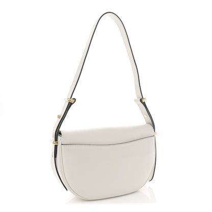 Prada Soft Calfskin Triangle Arque Flap Shoulder Bag White 2 of 10