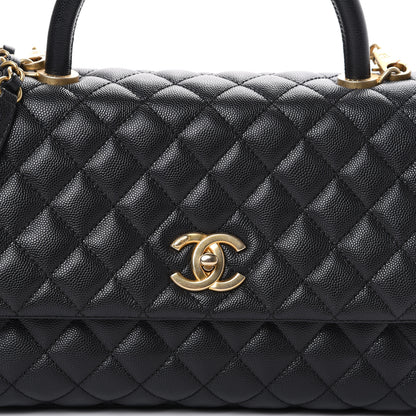 Chanel Caviar Quilted Small Coco Handle Flap Black 7 of 10