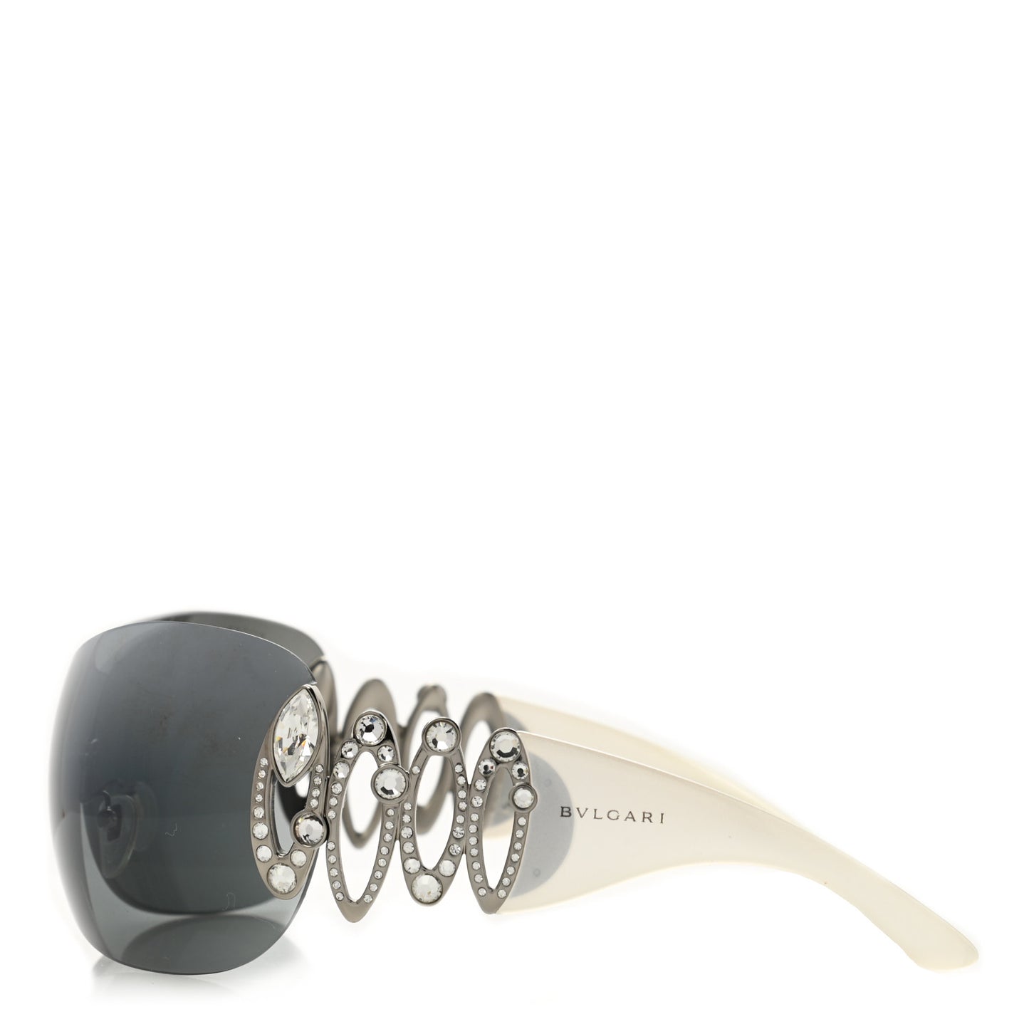 BVLGARI Crystal Sunglasses 6017-B Grey White