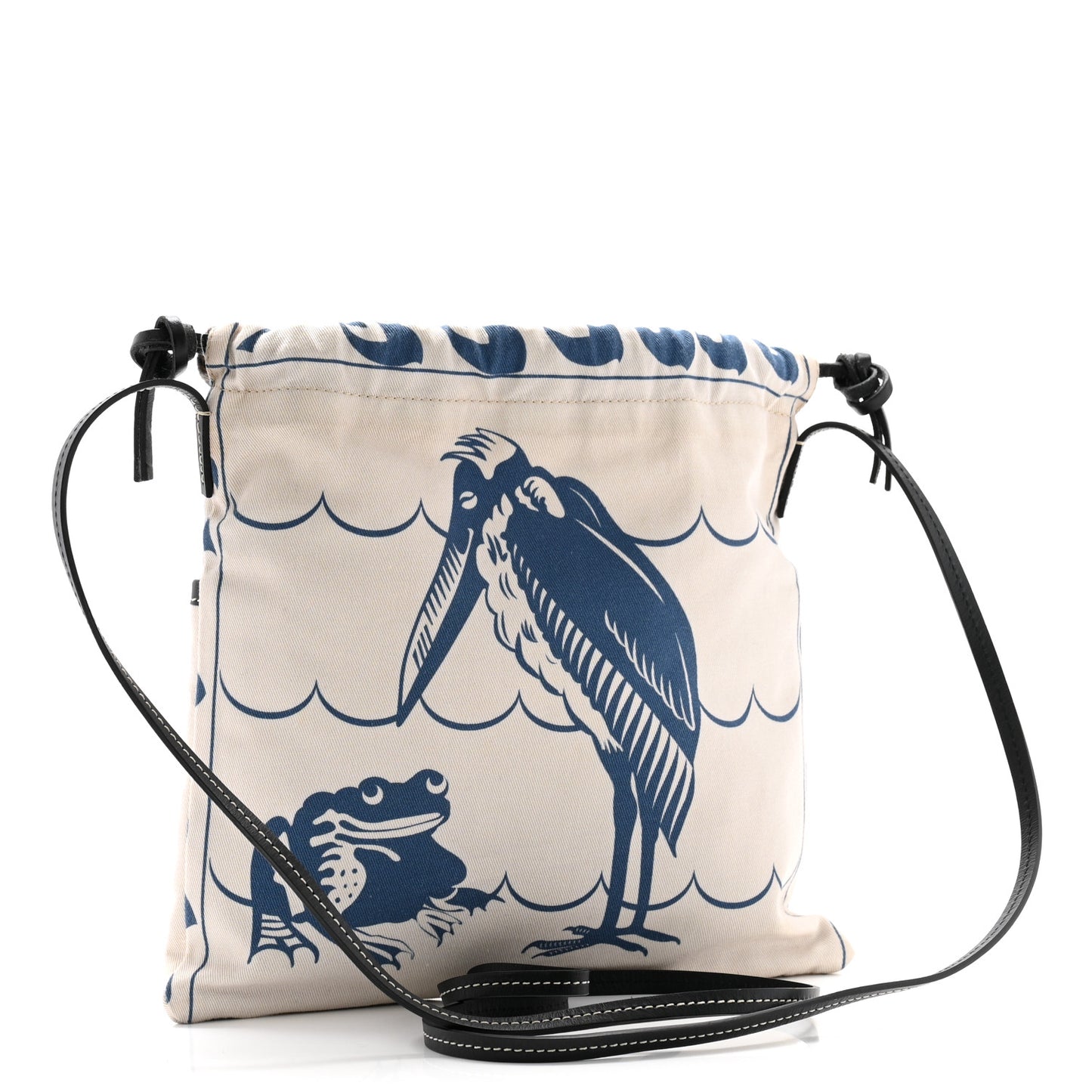 Canvas Tile Print Paula's Ibiza Small Pouch White Blue Black