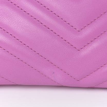 Gucci Calfskin Matelasse Mini GG Marmont Chain Bag Candy Mousse 10 of 10