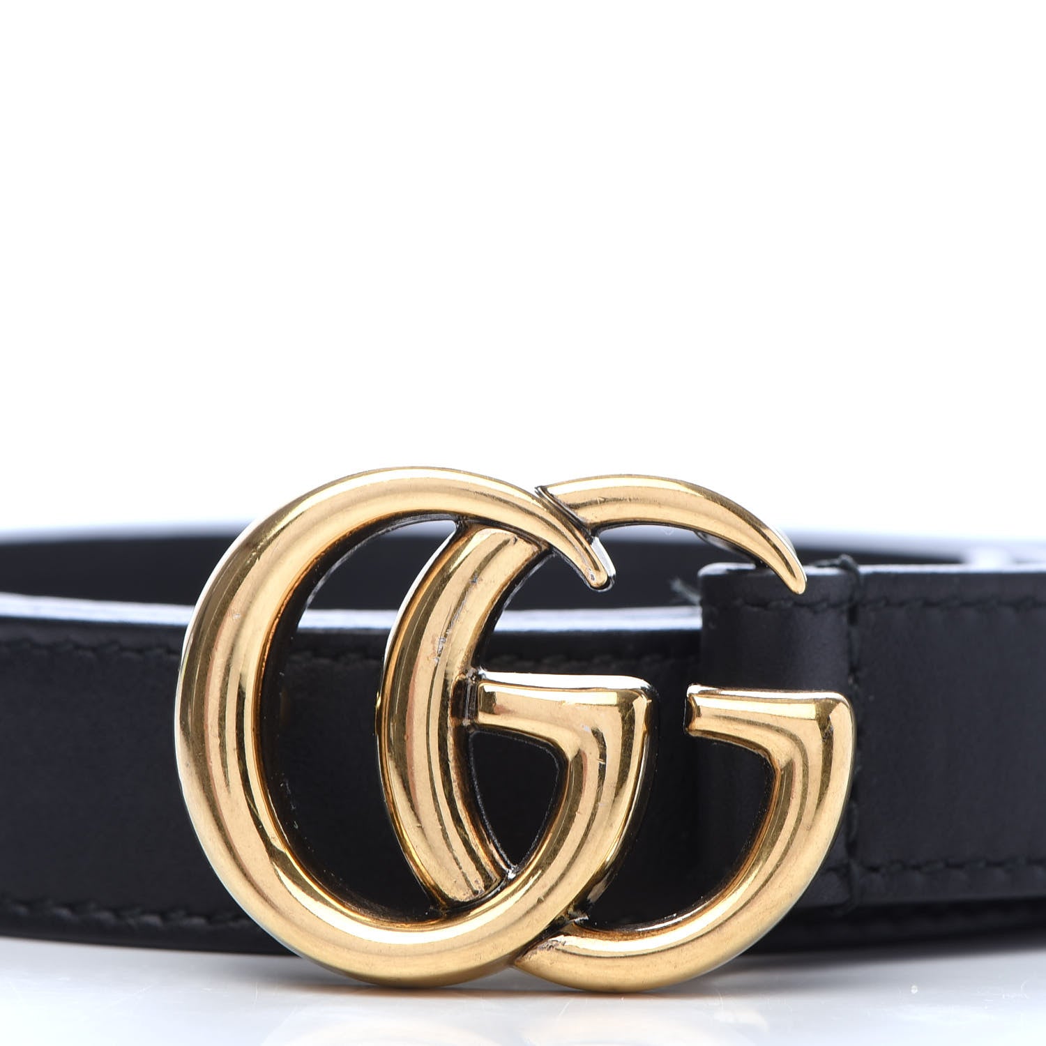 Gucci Calfskin Double G 20mm Belt 80 32 Black 6 of 7
