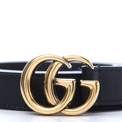 Gucci Calfskin Double G 20mm Belt 80 32 Black 6 of 7