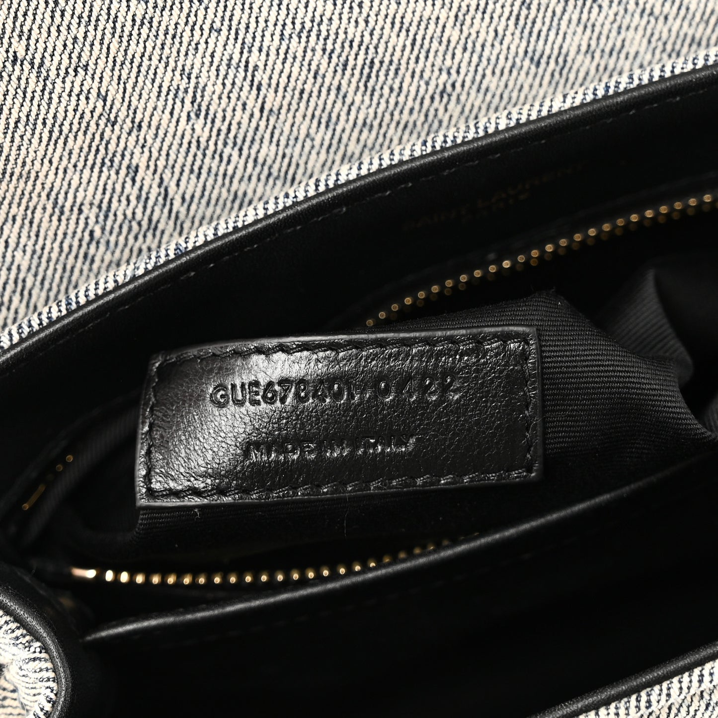 Denim Y Quilted Monogram Toy Loulou Crossbody Bag Grey